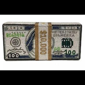 Money Bag Crystal Clutch